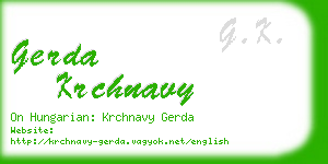 gerda krchnavy business card